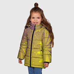 Куртка зимняя для девочки Новогодний салют фейерверк, цвет: 3D-черный — фото 2