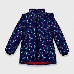 Куртка зимняя для девочки Christmas Garland, цвет: 3D-красный