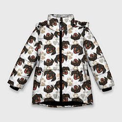 Зимняя куртка для девочки Такса Dachshund Dog
