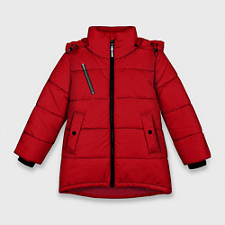 Куртка зимняя для девочки ФОРМА, БУМАЖНЫЙ ДОМ LA CASA DE PAPEL UNIFORM, цвет: 3D-красный