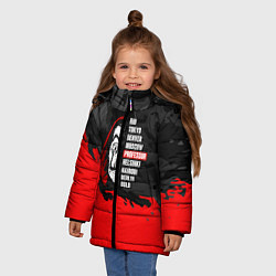 Куртка зимняя для девочки La Casa de Papel Professor, цвет: 3D-светло-серый — фото 2