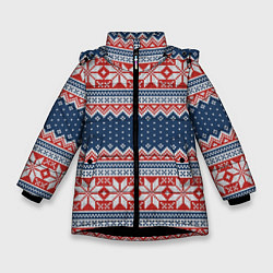 Зимняя куртка для девочки Knitted Pattern