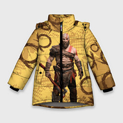 Куртка зимняя для девочки God of War Kratos Год оф Вар Кратос, цвет: 3D-светло-серый