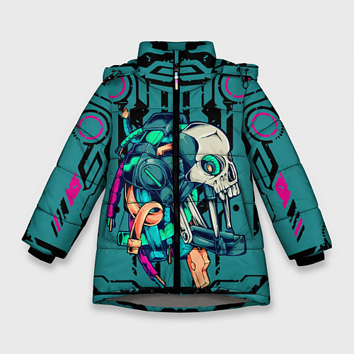 Зимняя куртка для девочки Cyberpunk 2077! / 3D-Светло-серый – фото 1