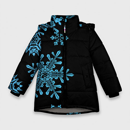 Зимняя куртка для девочки Снежная Стена / 3D-Светло-серый – фото 1