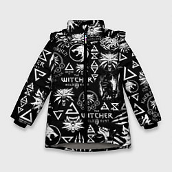 Куртка зимняя для девочки ВЕДЬМАК ЛОЛГОБОМБИНГ THE WITCHER, цвет: 3D-светло-серый