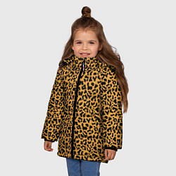 Куртка зимняя для девочки Леопард Leopard, цвет: 3D-светло-серый — фото 2