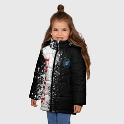 Куртка зимняя для девочки BUICK КРАСНОЕ ЛОГО ЦВЕТНАЯ ЭМБЛЕМА, цвет: 3D-светло-серый — фото 2