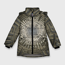 Куртка зимняя для девочки Коллекция Journey Вниз по спирали 599-2, цвет: 3D-светло-серый