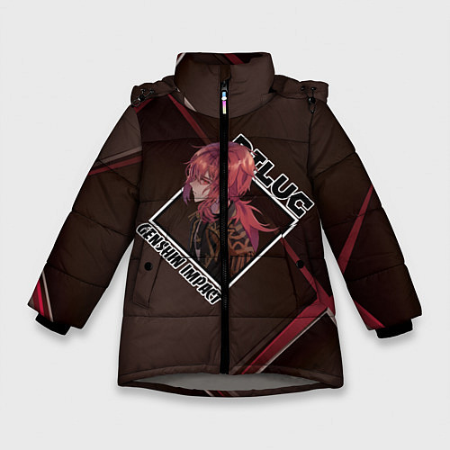Зимняя куртка для девочки Diluc Ragnvindr Дилюк Рагнвиндр, Genshin Impact / 3D-Светло-серый – фото 1
