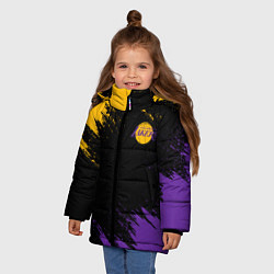 Куртка зимняя для девочки LAKERS БРЫЗГИ КРАСОК, цвет: 3D-светло-серый — фото 2