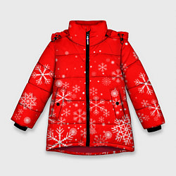 Зимняя куртка для девочки Летящие снежинки