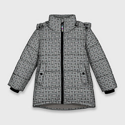 Куртка зимняя для девочки Коллекция Journey Прямоугольники 119-9-6 Дополнени, цвет: 3D-светло-серый