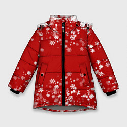 Куртка зимняя для девочки Вечный снегопад, цвет: 3D-светло-серый