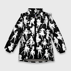 Куртка зимняя для девочки GENSHIN IMPACT ПЕРСОНАЖИ БЕЛЫЙ, цвет: 3D-светло-серый
