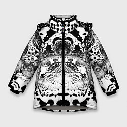 Куртка зимняя для девочки Коллекция Journey Черно-белый 574-1 Дополнение 1, цвет: 3D-светло-серый