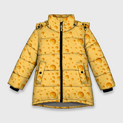 Куртка зимняя для девочки Сыр Cheese, цвет: 3D-светло-серый