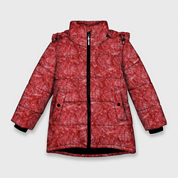 Куртка зимняя для девочки Деловая Колбаса Салями, цвет: 3D-черный