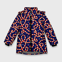 Куртка зимняя для девочки БЕСКОНЕЧНЫЙ ЛЕДЕНЕЦ САНТЫ, цвет: 3D-светло-серый