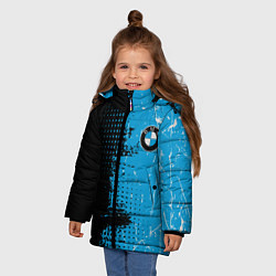 Куртка зимняя для девочки BMW - КРАСКИ, цвет: 3D-светло-серый — фото 2