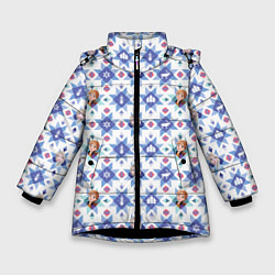Куртка зимняя для девочки Pattern Frozen, цвет: 3D-черный