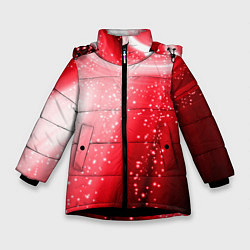 Зимняя куртка для девочки Красная космическая спираль