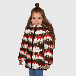 Куртка зимняя для девочки Шоколад и красочная глазурь, цвет: 3D-светло-серый — фото 2
