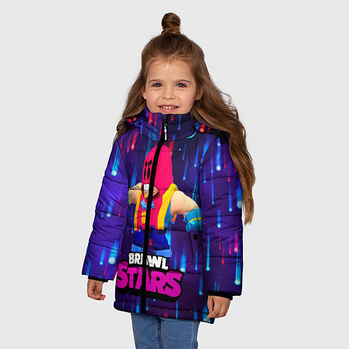 Зимняя куртка для девочки GROM BRAWL STARS ГРОМ БРАВЛ СТАРС / 3D-Черный – фото 3
