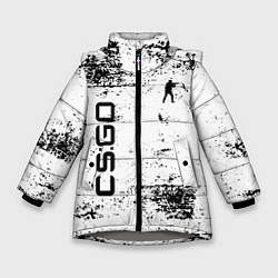 Куртка зимняя для девочки Кс го : cs go, цвет: 3D-светло-серый