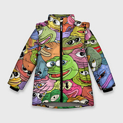 Куртка зимняя для девочки Pepe BOMBING, цвет: 3D-светло-серый