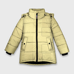 Куртка зимняя для девочки Золотые квадраты, цвет: 3D-черный