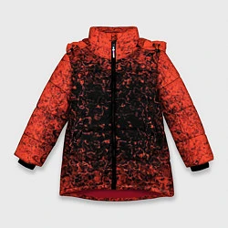 Куртка зимняя для девочки Распространение Вируса, цвет: 3D-красный