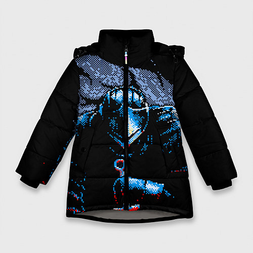Зимняя куртка для девочки Dark SOULS 8 BIT / 3D-Светло-серый – фото 1