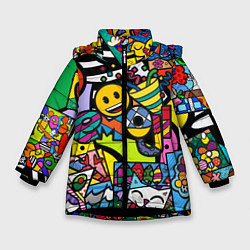 Зимняя куртка для девочки Romero Britto - emoji