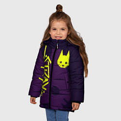 Куртка зимняя для девочки Stray лого, цвет: 3D-черный — фото 2