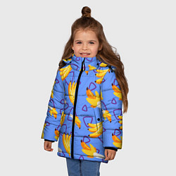 Куртка зимняя для девочки Спелые бананы, цвет: 3D-светло-серый — фото 2
