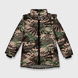 Куртка зимняя для девочки Камуфляж брызги, цвет: 3D-светло-серый
