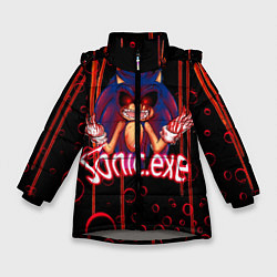 Куртка зимняя для девочки Sonic Exe супер игра, цвет: 3D-светло-серый