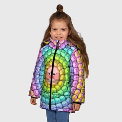 Куртка зимняя для девочки Psychedelic Lalafanfan, цвет: 3D-черный — фото 2