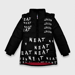 Куртка зимняя для девочки NEAT Граффити, цвет: 3D-красный