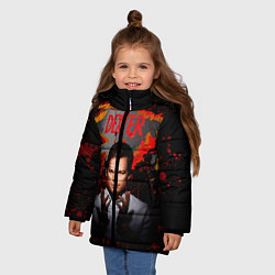 Куртка зимняя для девочки Декстер Новая Кровь Супер сериал, цвет: 3D-светло-серый — фото 2