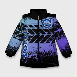 Куртка зимняя для девочки VOLVO авто вольва, цвет: 3D-черный