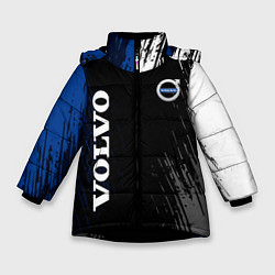Куртка зимняя для девочки Volvo марка автомобиля, цвет: 3D-черный
