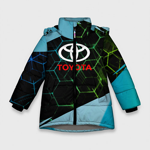 Зимняя куртка для девочки TOYOTA класс авто / 3D-Светло-серый – фото 1
