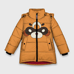 Куртка зимняя для девочки Genshin Impact - Гоба, цвет: 3D-красный