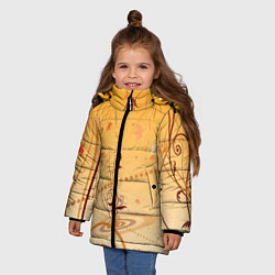 Куртка зимняя для девочки Умиротворение со мной, цвет: 3D-светло-серый — фото 2