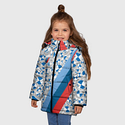 Куртка зимняя для девочки BMW LOGO 2020 PATTERN M SPORT, цвет: 3D-красный — фото 2