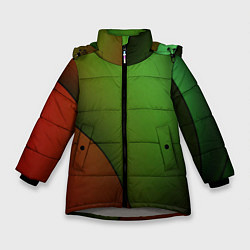 Куртка зимняя для девочки 3х-цветная спираль, цвет: 3D-светло-серый