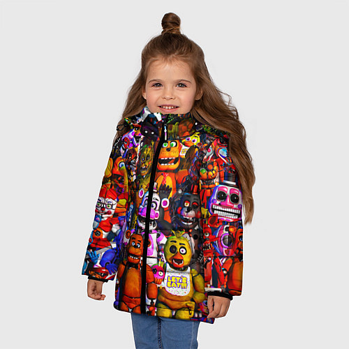 Зимняя куртка для девочки Fnaf UCN / 3D-Черный – фото 3