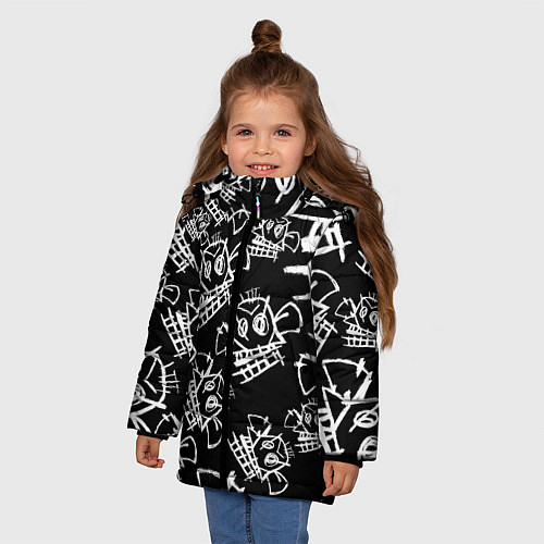 Зимняя куртка для девочки JINX PATTERN ДЖИНКС / 3D-Черный – фото 3
